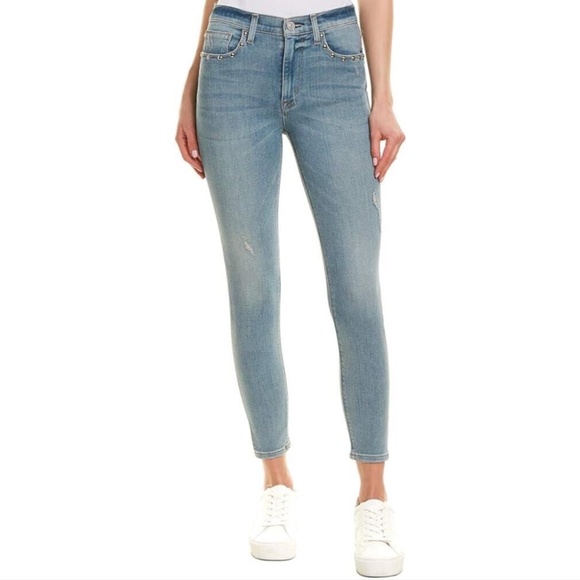 NWT $245 Hudson Jeans [ 32 ] Dangerous‎ Barbara Crop Super Skinny Jeans - Picture 16 of 16
